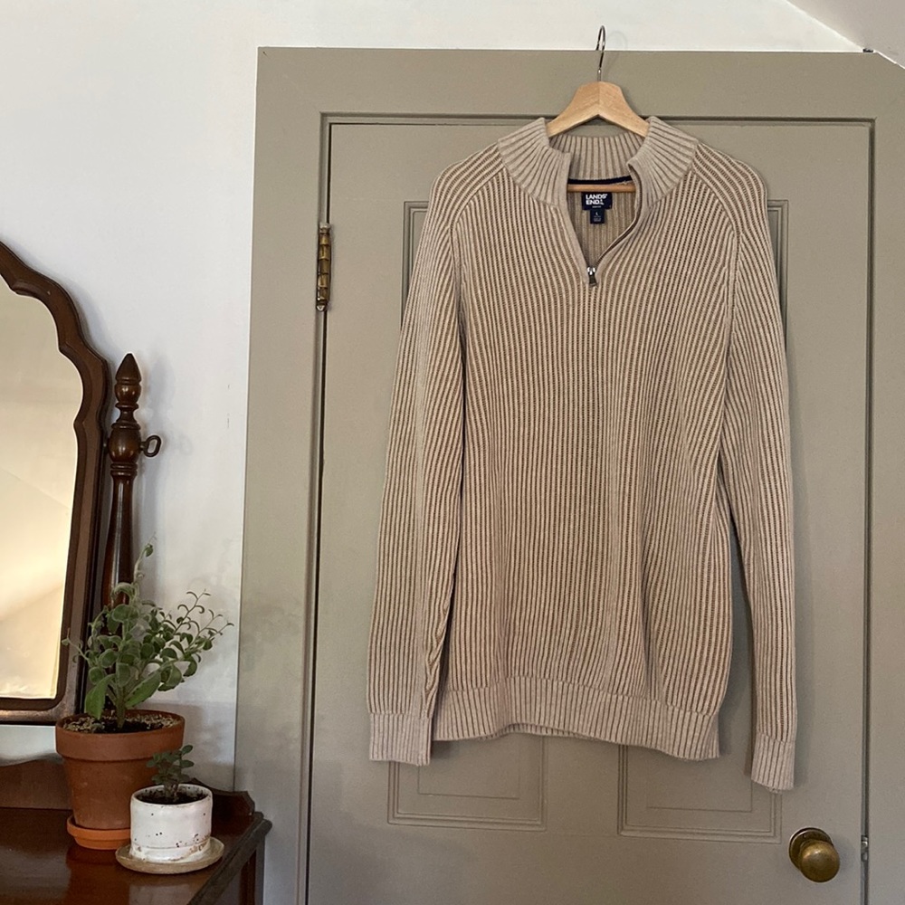 Lands End Quarter zip Sweater